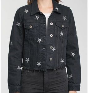 Pistola Black Jean Jacket with Stars
